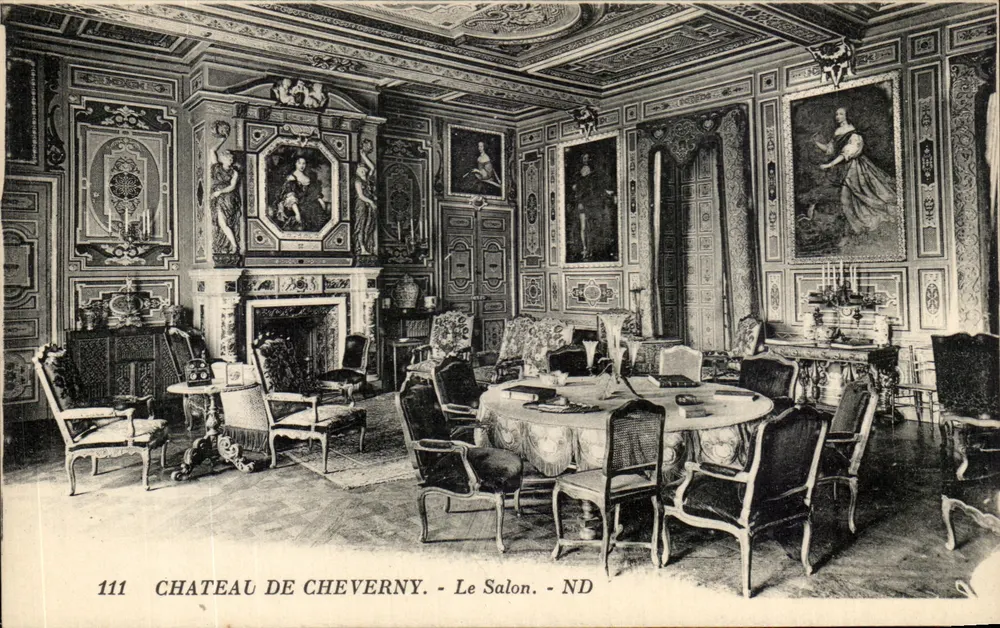 Castelo de Cheverny - O Salão — ND — Editor Lévy et Neurdein Réunis - Frente