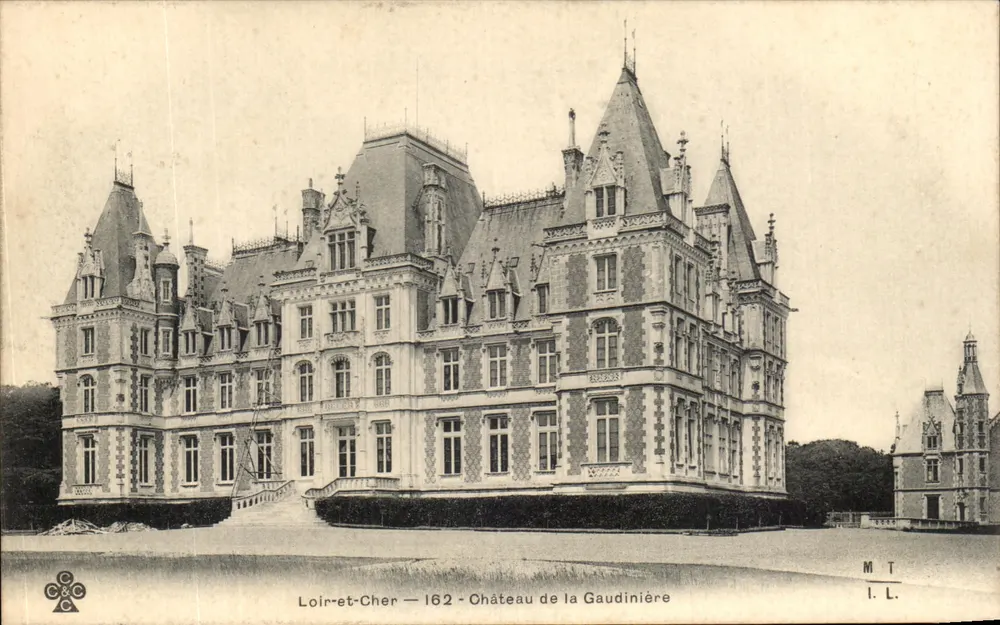 Loir-et-Cher — Castelo da Gaudinière — MT I.L. n°162 - Frente