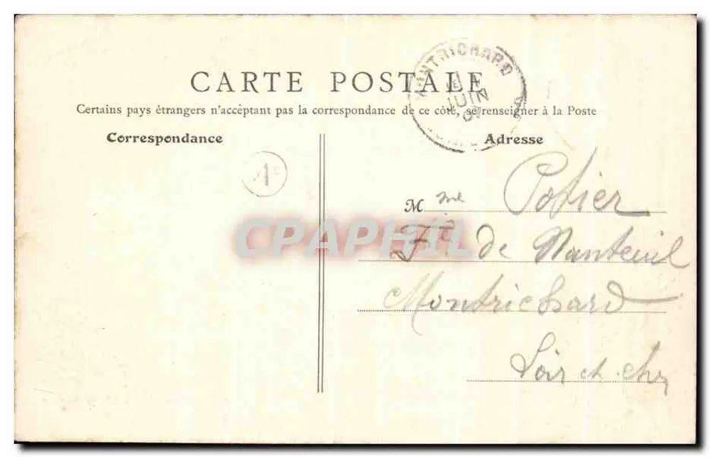 Schloss Bellivière in Feings — 16. Jahrhundert — Louis Marcais, Verlag von Impr. de Sologne - Rückseite