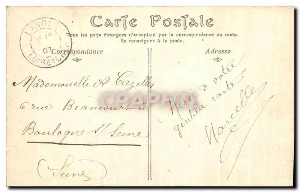 Mazangé — A Prefeitura — H. Chartier, editor - Verso