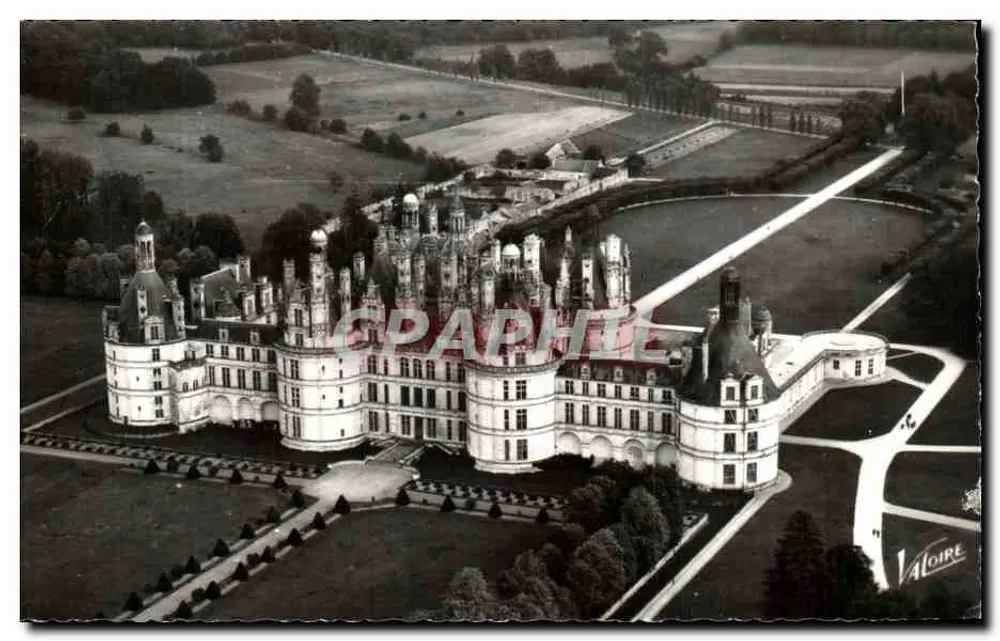 Chambord — Luftbild des Schlosses, Nordwestfassade — Éditions Valoire - Vorderseite