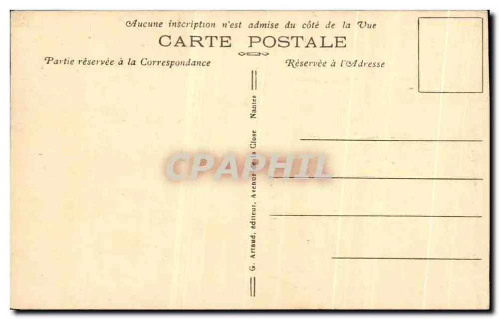 Morlaix — Eine Ecke des Hafens im Mondlicht — G. Arnaud, Verlag, Nantes - Rückseite