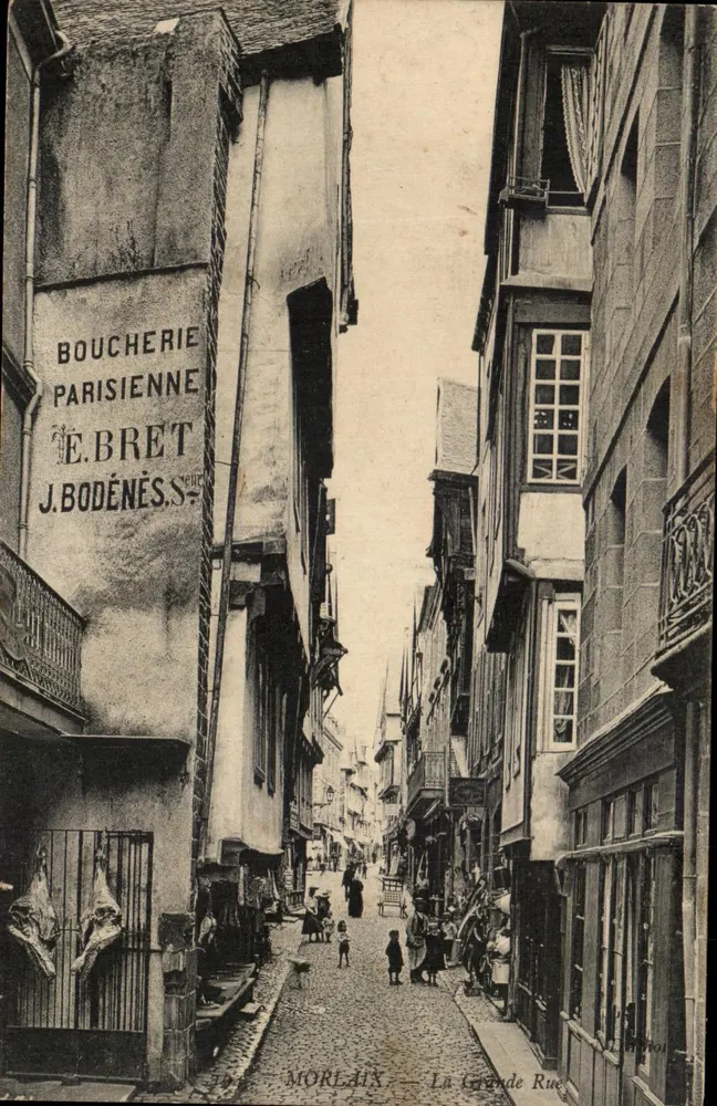 Morlaix — La Grande Rue — Verleger J. Bodénès, n° 306 - Vorderseite