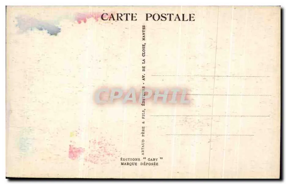 Bretagne — 3. Tabakverkäuferin von Morlaix — Verlag Saby - Rückseite