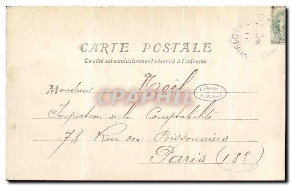 Morlaix - Altes Haus, Rue des Vignes — Sammlung Andrieu, Nr. 4 - Rückseite