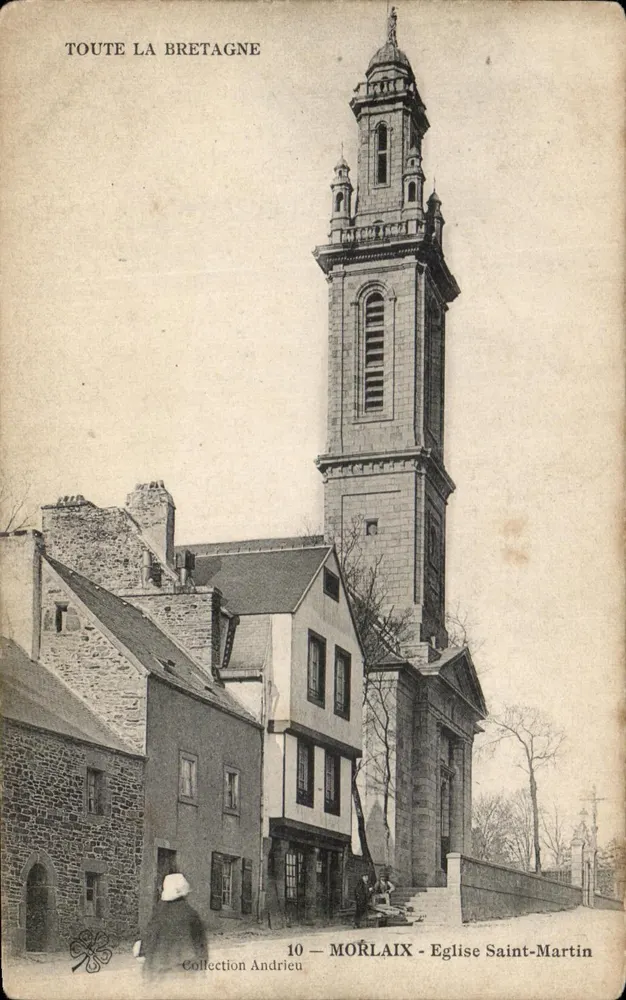 Morlaix — Igreja de São Martinho — Coleção Andrieu, n°10 - Frente