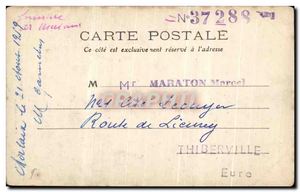 Morlaix — Igreja de São Martinho — Coleção Andrieu, n°10 - Verso