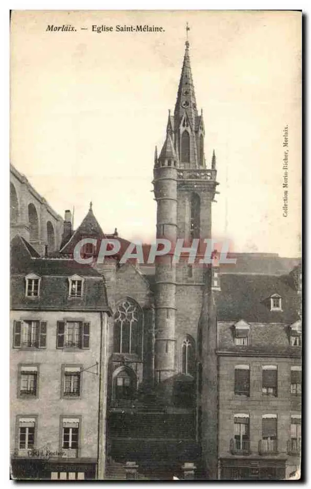 Morlèux — Igreja de São Mélaine — Coleção Morin-Bicher - Frente