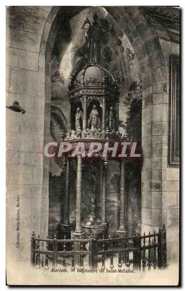 Morlaix — Baptistério de São Mélaïne — Coleção Marin-Buisser - Frente