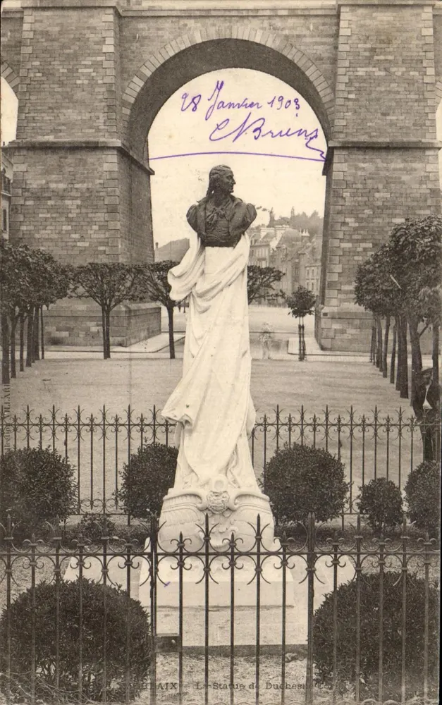 Duchesne — Estátua de Duchesne — Editor: L. LAMARQUE, n° 14 - Frente
