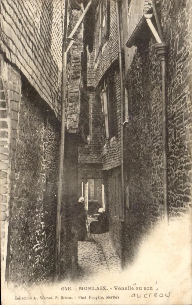 Morlaix — Schmale Gasse — Phot. Fougère, Morlaix - Vorderseite