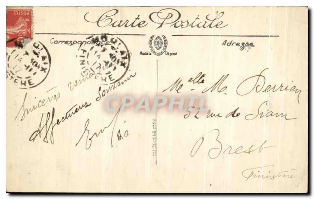 Morlaix — Alameda do Parque de Kernègues — editor Kernègues, n° 128 - Verso