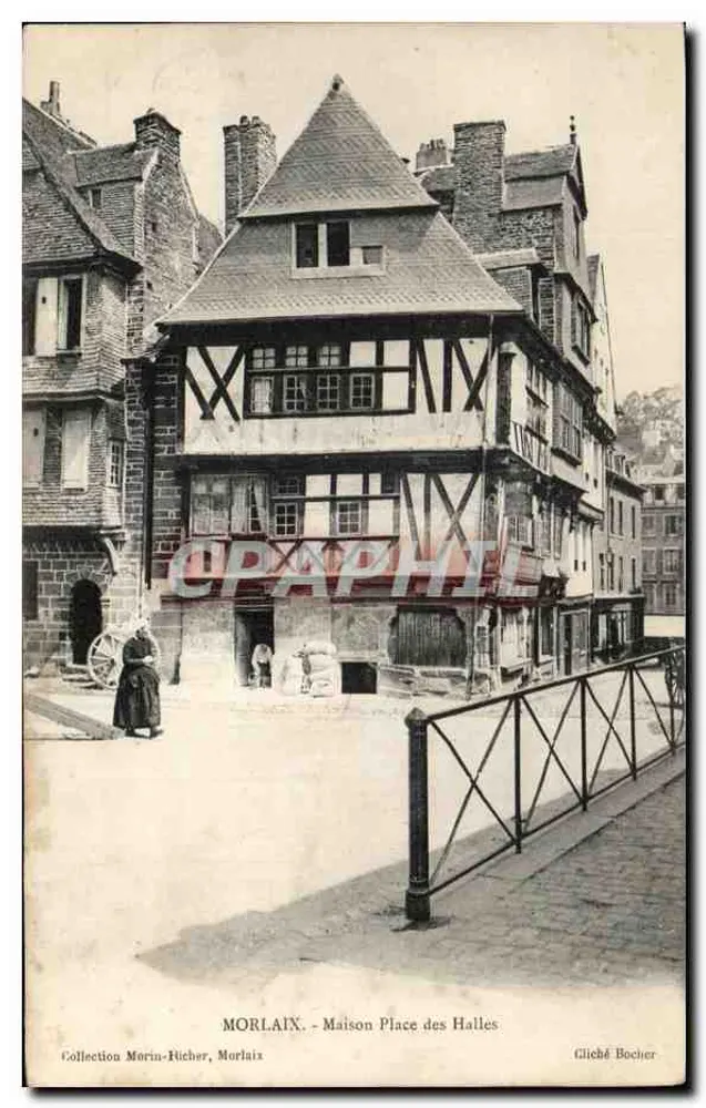 Morlaix - Huis Plein van de Halles — foto Bocher - Voorkant