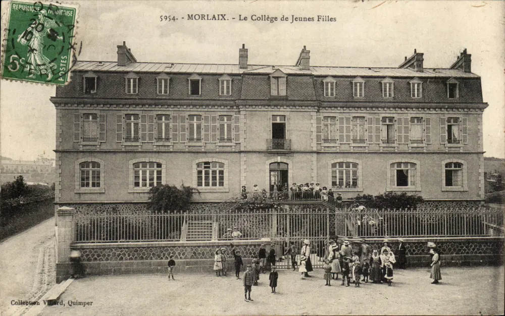 Morlaix - Ansicht des Colleges der Jungfrauen — Sammlung Vizard, Quimper - Vorderseite