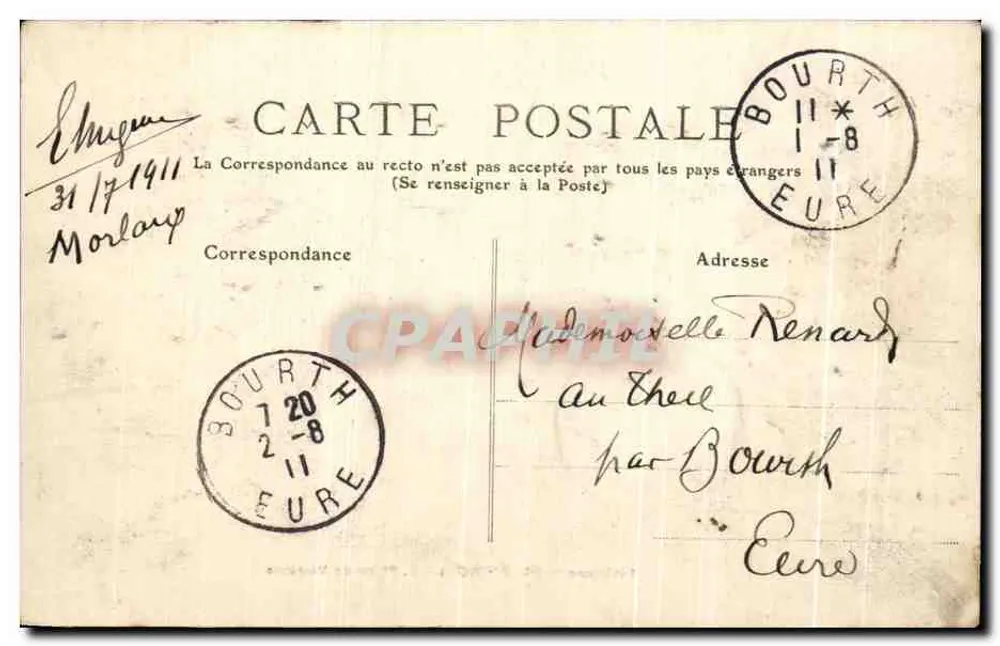 Morlaix - Place de Viarmes — Bretagne — éditeur Finistère 6039 - Verso