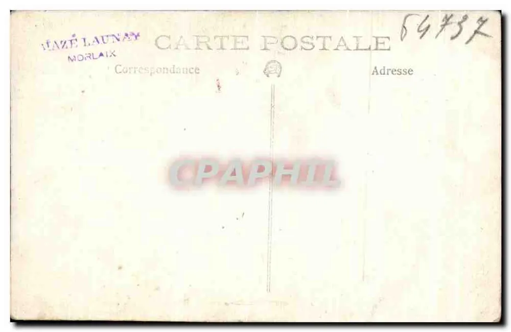 Deux femmes en tenue d'époque — studio photographique — éditeur LAZÉ LAUNAY, Morlaix - Rückseite