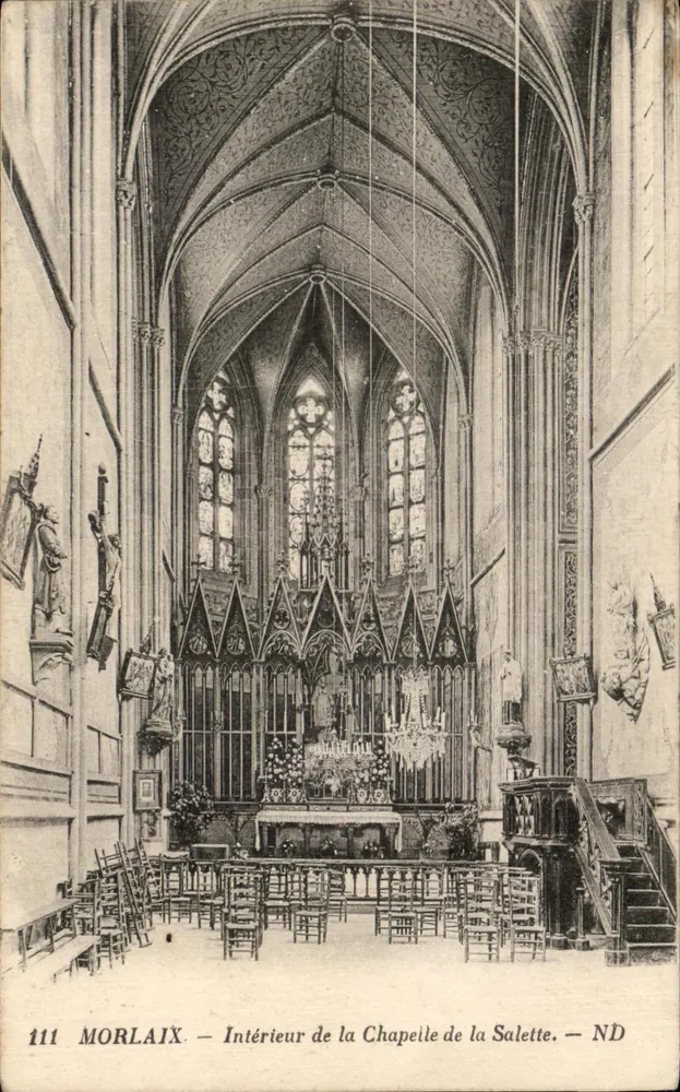 Morlaix — Interior da Capela da Salette — ND - Frente