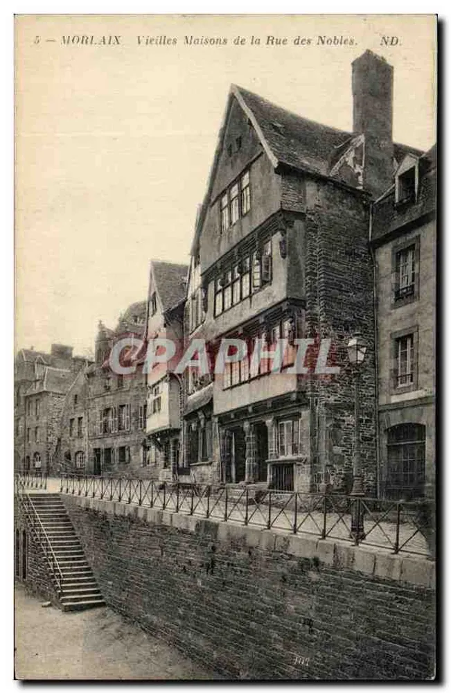 Morlaix — Alte Häuser der Rue des Nobles — ND. - Vorderseite