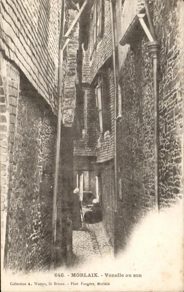 Morlaix - Venelle au son — Colección A. Waron, St Briec — Fot. Fougré, Morlaix - Anverso