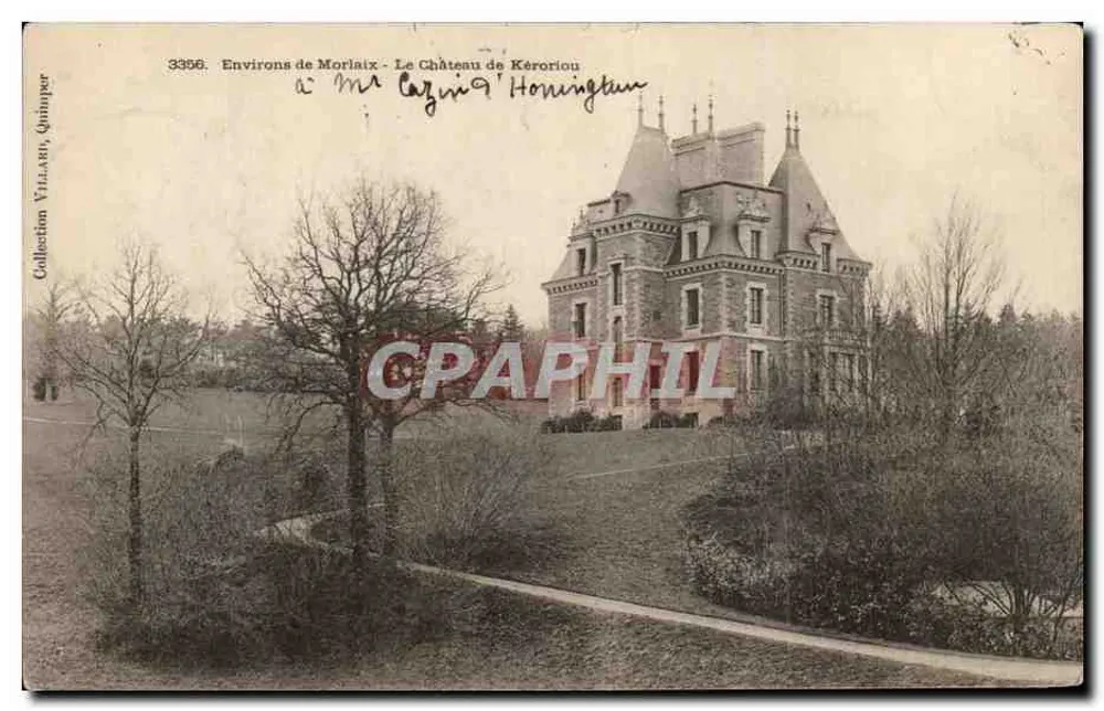 Ambiente de Morlaix — O Castelo de Kéroriciou — Coleção Villarr, Quimper, n°3356 - Frente