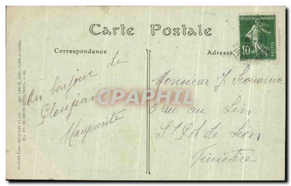 Umgebung von Morlaix — Locquénole, die Regatten in Coatilés — ND Fotografie - Rückseite