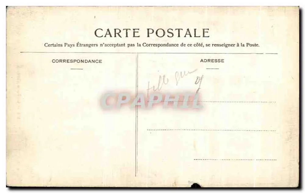 Coiffe de Morlaix — Portrait d'une jeune femme en coiffe traditionnelle — G. B. n° 246 - Verso