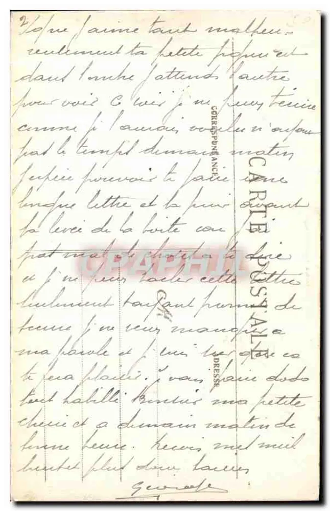 Morlaix — Alte Wasserträgerin, die eine Pfeife raucht — Sammlung Villard, Quimper - Rückseite