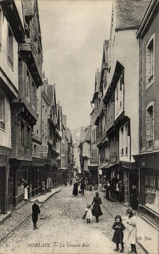 Morlaix — A Grande-Rua — Anicole Tapeçaria — ND Fot - Frente