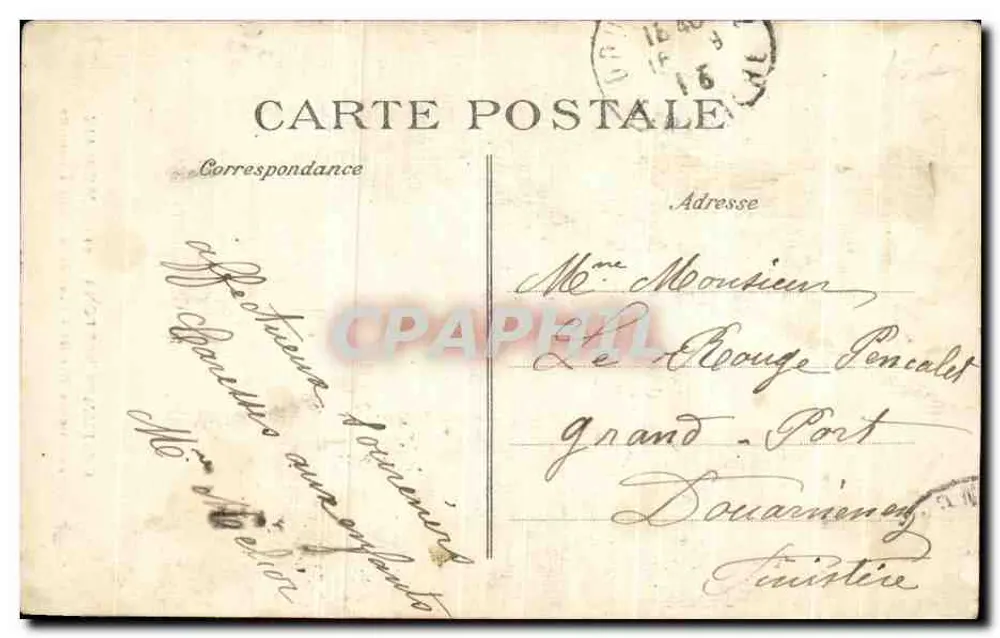 Bretonische Kleidung — Hochzeitskleidung - Anlegen der Cornette-Kopfbedeckung — Éditeur ELD, Nr. 216, Morlaix - Rückseite