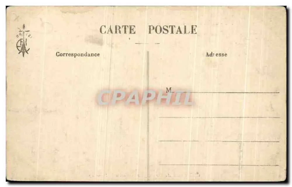Schloss Kérannroux — Ansicht des Schlosses mit Garten und Kapelle — Verlag: Sammlung E. Hambour - Rückseite