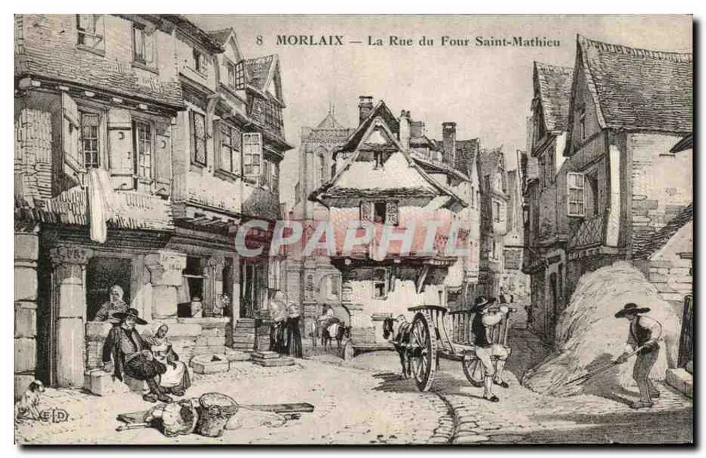 Morlaix — A Rua do Forno de São Mateus — Editor E.D. n°8 - Frente