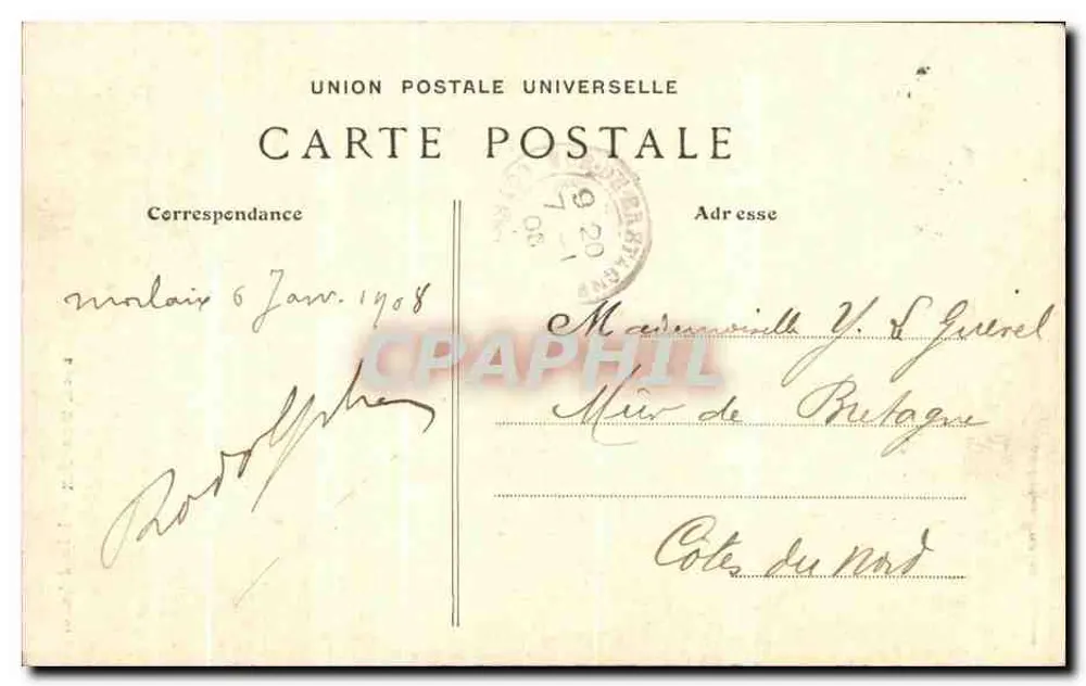 Morlaix — A Ilha de Amor — Edição Villard, Quimper - Verso