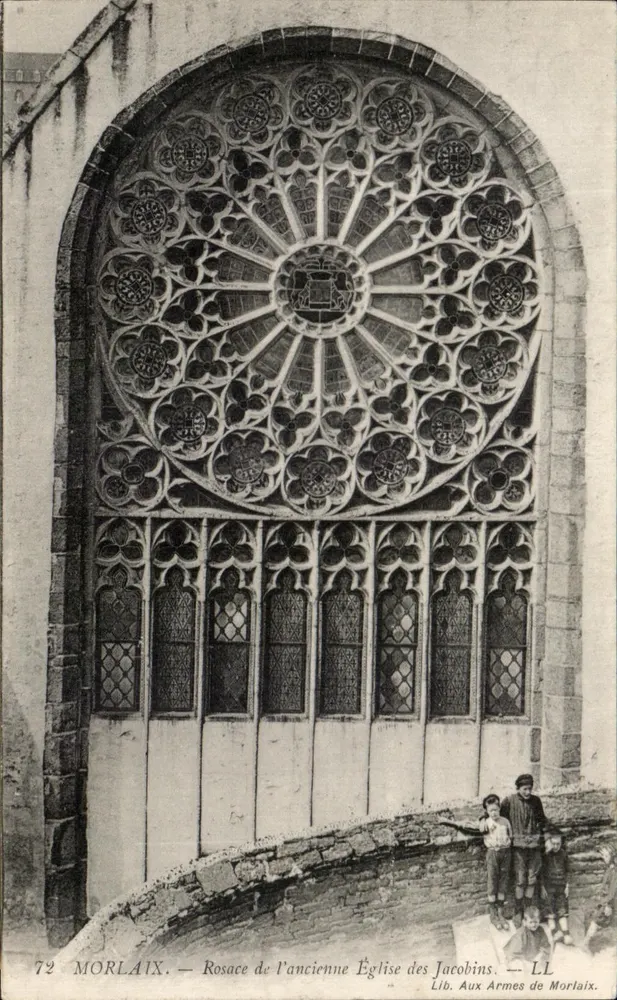Morlaix — Rosefenster der ehemaligen Kirche der Jakobiner — Lib. Aux Armes de Morlaix - Vorderseite