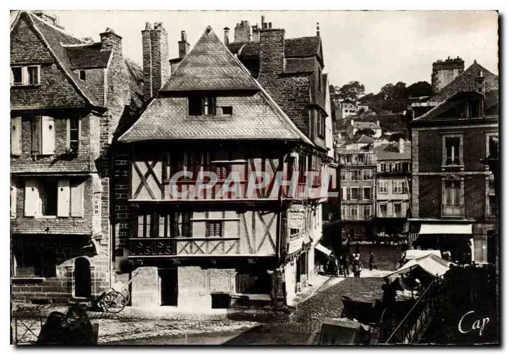 Casas antiguas, plaza de las Halles — Morlaix — editor Graphphil, n°263 - Anverso