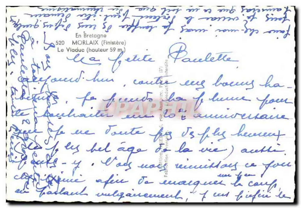 O Viaduto em Morlaix — Finistère — Greff - Verso