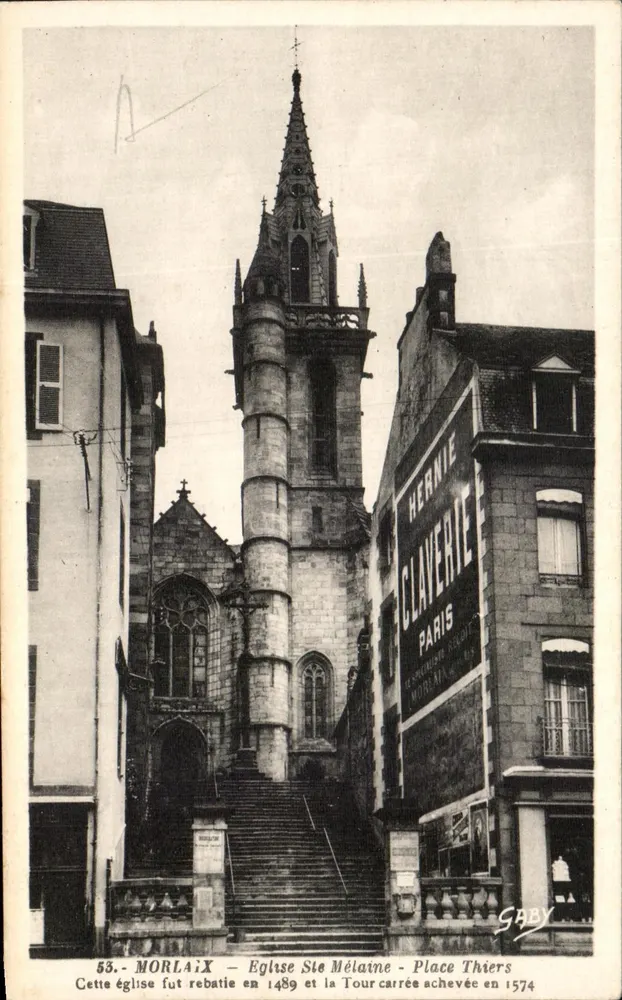Morlaix - Kirche Sainte-Mélaine - Place Thiers — Gaby, n°53 - Vorderseite