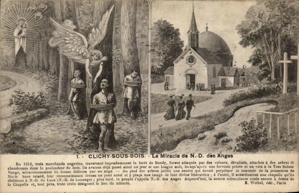 Clichy-sous-Bois — Il Miracolo di N.-D. degli Angeli — E. Weibel, edit., Parigi - Recto