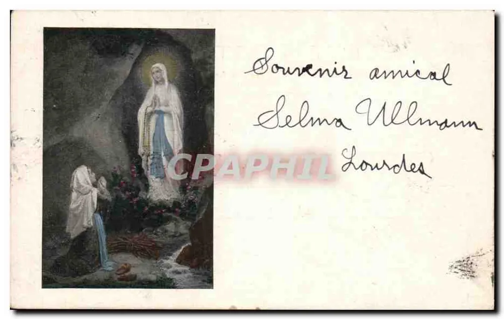 Unsere Frau von Lourdes — Erscheinung der Jungfrau — unbekannter Verlag - Vorderseite
