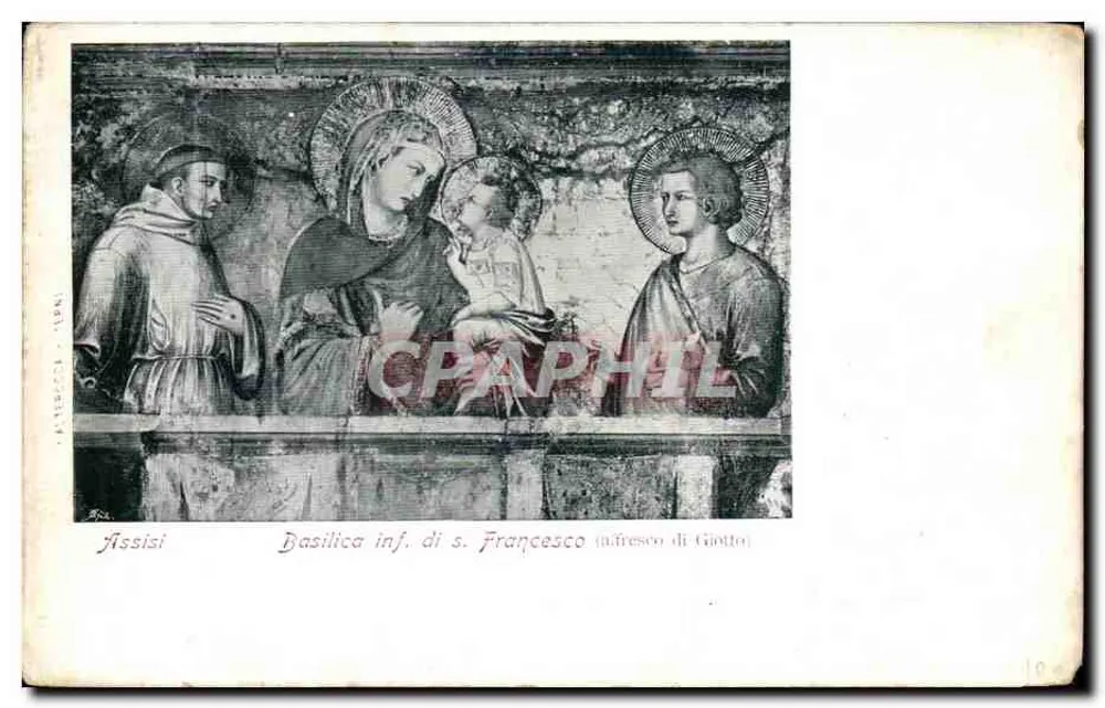 Assisi — Untere Basilika von s. Francesco (Fresko von Giotto) — Verlag nicht sichtbar - Vorderseite