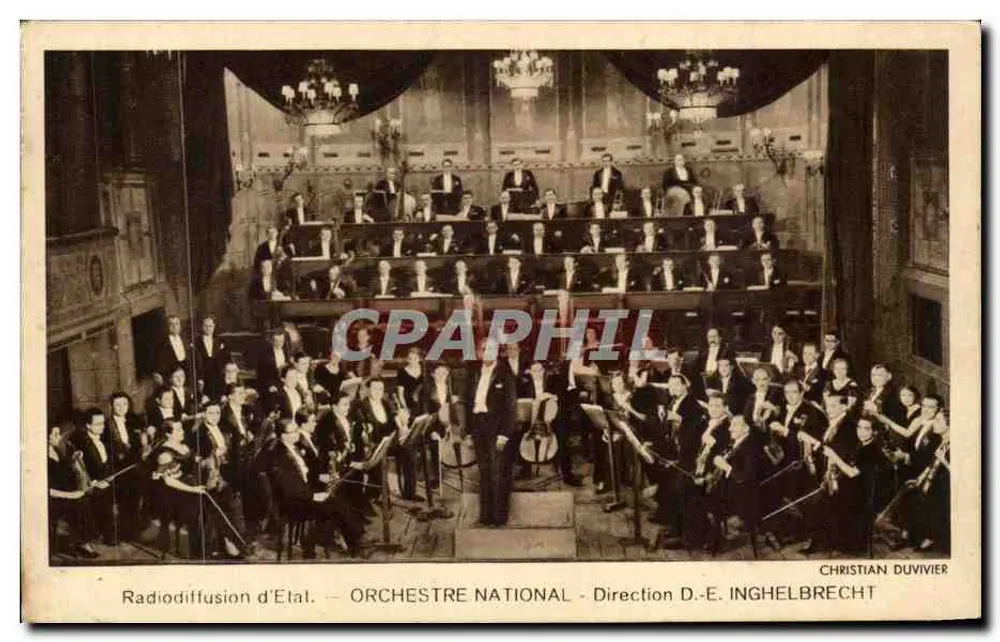 Orquestra Nacional — Rádio Difusão Estatal — Direção D.-E. Ingelbrecht — Christian Duvivier - Frente