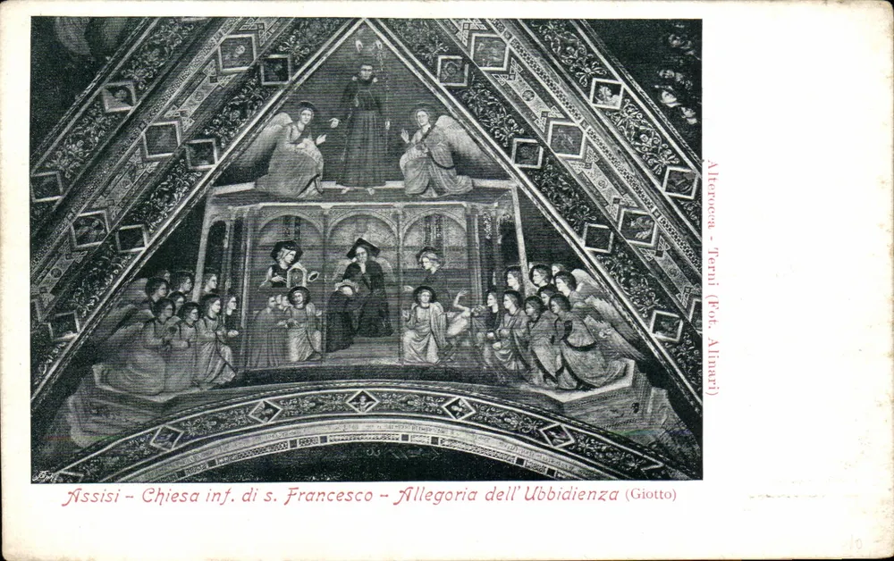 Assisi - Untere Kirche des hl. Franziskus - Allegorie der Gehorsamkeit (Giotto) - Vorderseite