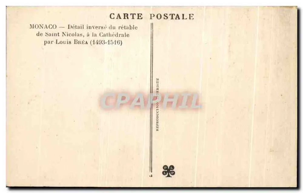 Santa Dévote — Virgem e Mártir — detalhe invertido do retábulo de São Nicolau na catedral de Mônaco por Louis Bréa (1493-1516) - Verso
