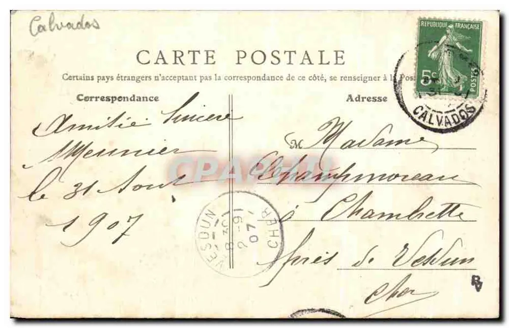 Lion-sur-Mer (Calvados) — Arrivo del Vescovo di Bayeux — editore non identificato, n° 31 - Verso
