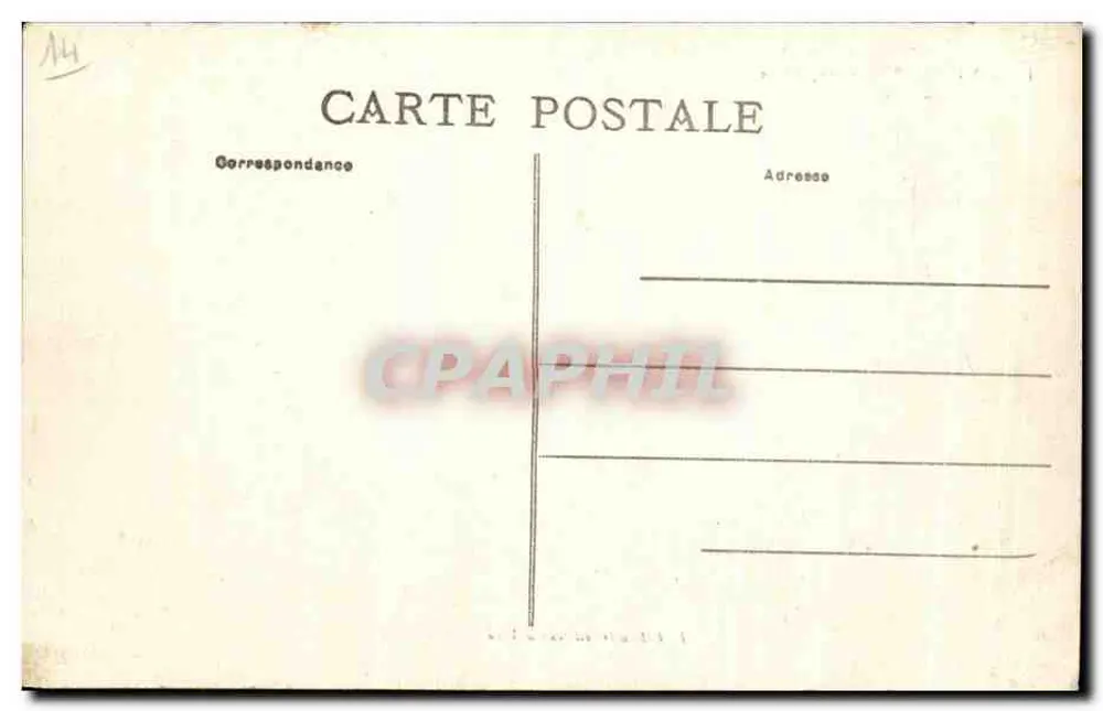 Vire - Procissão, Praça do Castelo — E. Lebaudy, editor em Vire, n°18 - Verso