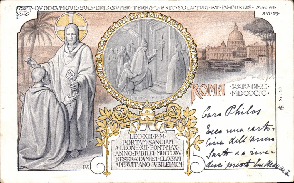 Jezus i Papież Léon XII — Rzym — wydawca P.A.S. nr 16 - Awers
