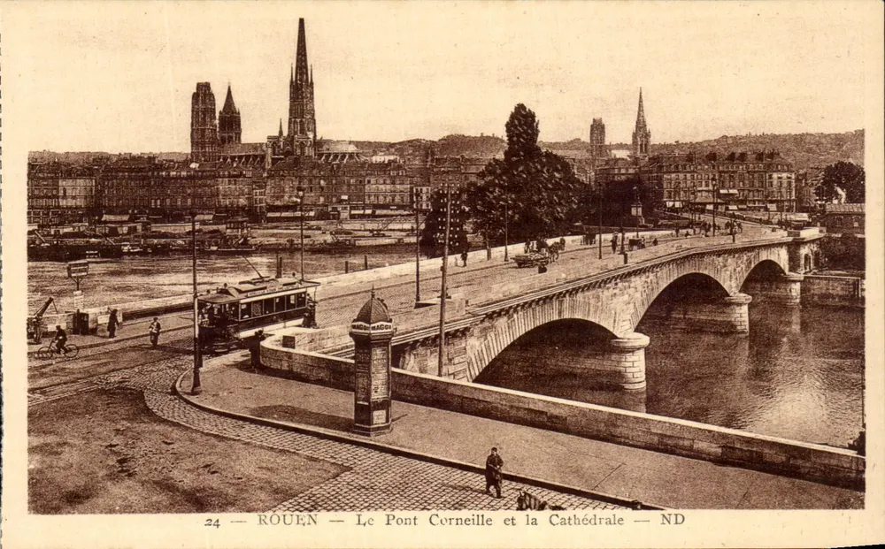 Rouen — Le Pont Corneille und die Kathedrale — ND - Vorderseite