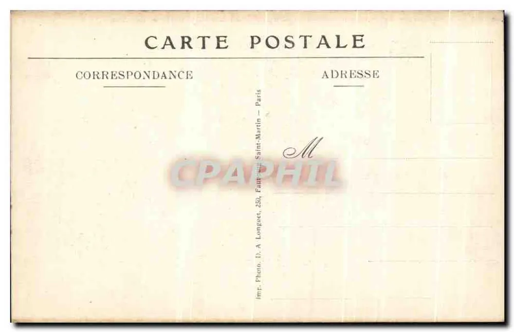 Arras — Krieg 1914-1915 — Allgemeiner Blick auf das Rathaus nach dem Bombardement vom 21. Oktober. Aufnahme vom Place de la Vacquerie — Charles Ledeb, Verlag Paris - Rückseite