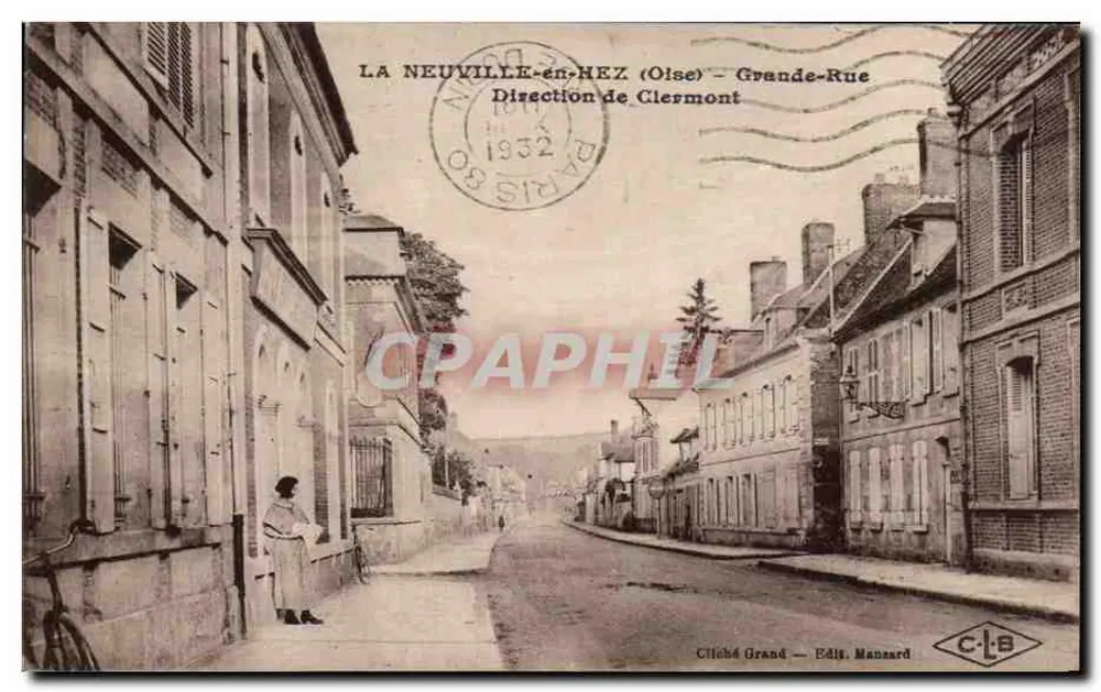 La Neuville-en-Hez (Oise) — Hauptstraße — Richtung Clermont — Verlag Manzard - Vorderseite