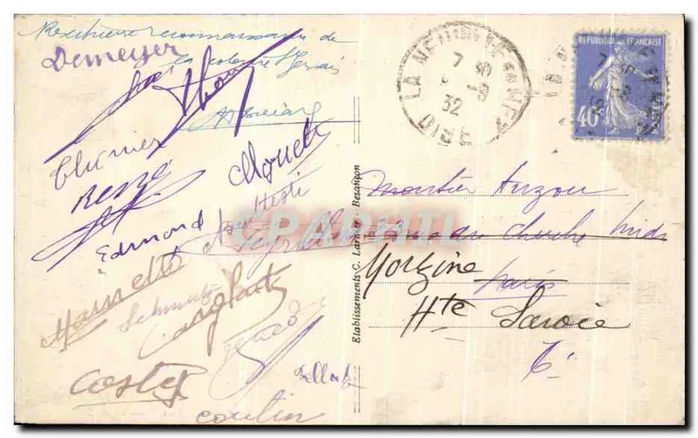 La Neuville-en-Hez (Oise) — Hauptstraße — Richtung Clermont — Verlag Manzard - Rückseite