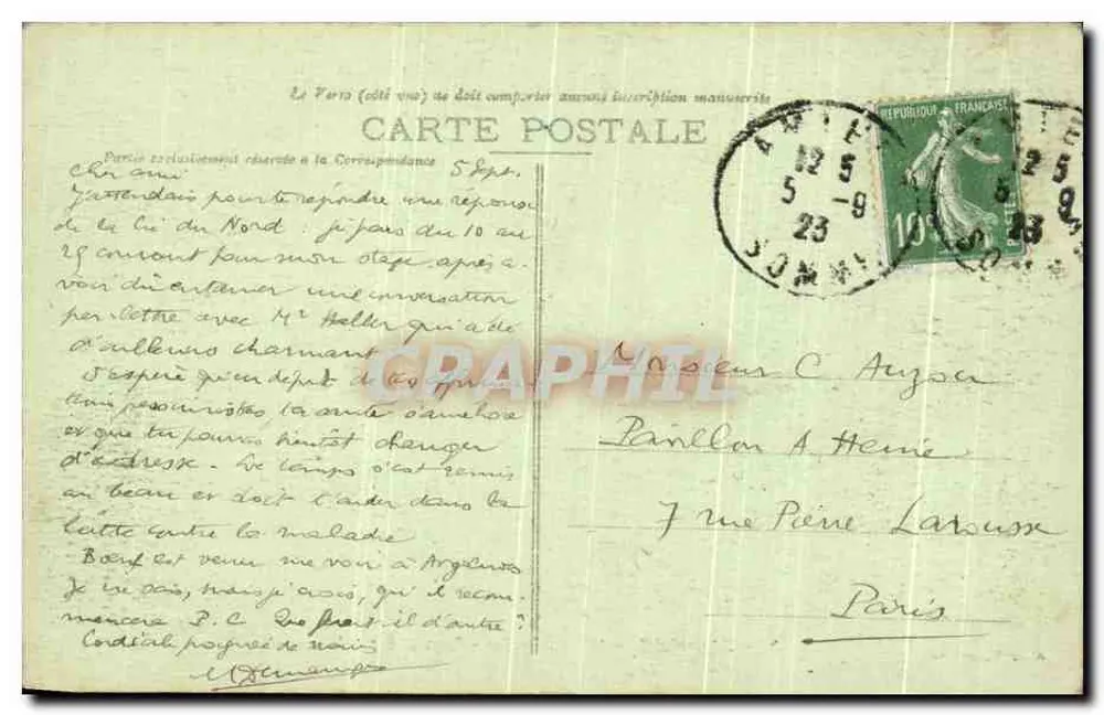 Amiens - Catedral - Os 3 Portais — R. Caron, editor, Amiens, n°8 - Verso